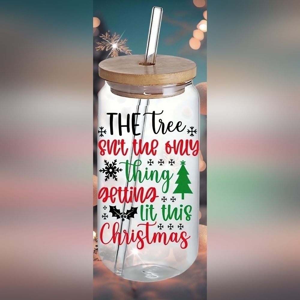 THE TREE ISN'T THE ONLY THING GETTING LIT THIS CHRISTMAS  Glass Tumbler